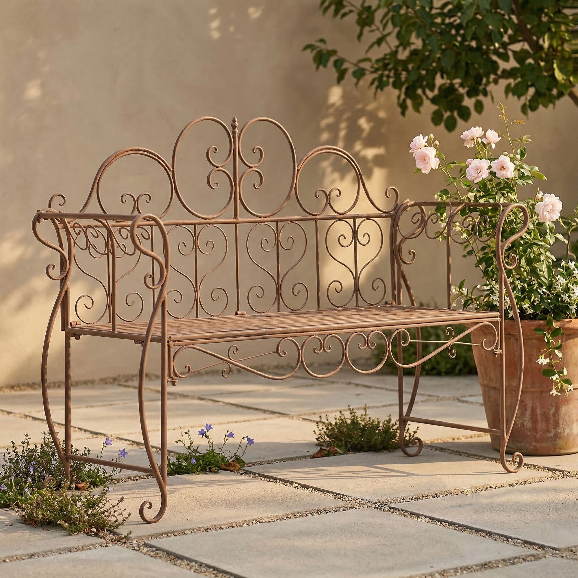 Gartenbank Minna, antik braun