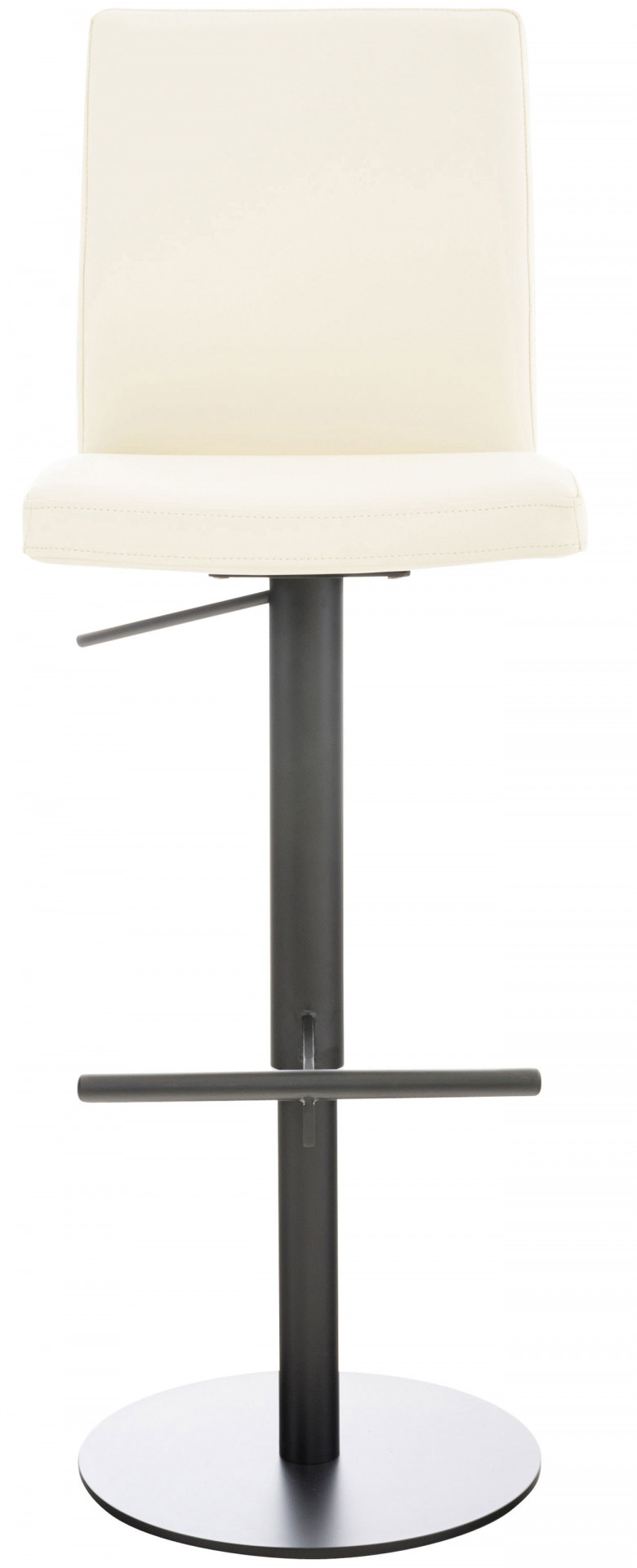 2er Set Barhocker Cadiz Kunstleder schwarz, creme