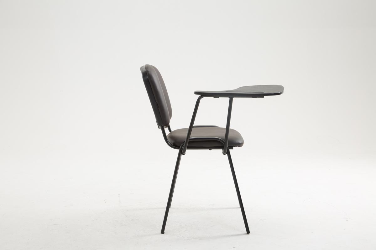 Stuhl Ken mit Klapptisch Kunstleder, braun
