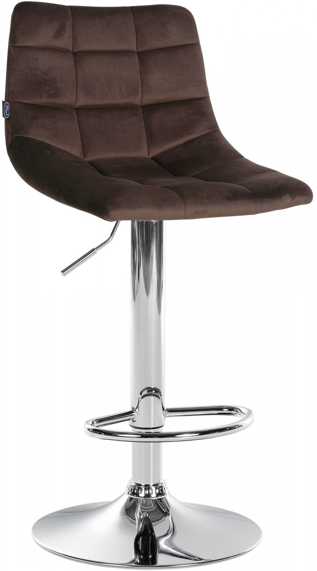 Barhocker Jerry Samt chrom, braun