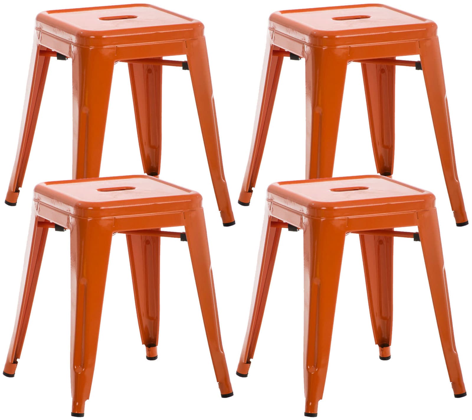 4er Set Hocker Armin, orange