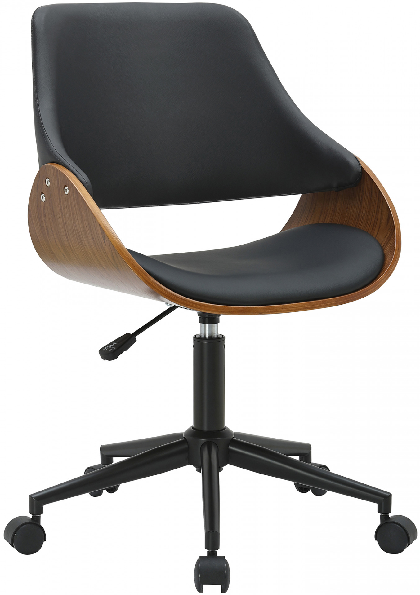 Bürostuhl Sorrento Kunstleder, walnuss/schwarz