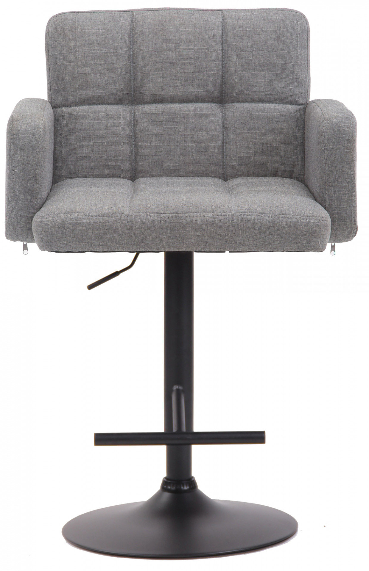 Barhocker Los Angeles, Stoff schwarz, grau