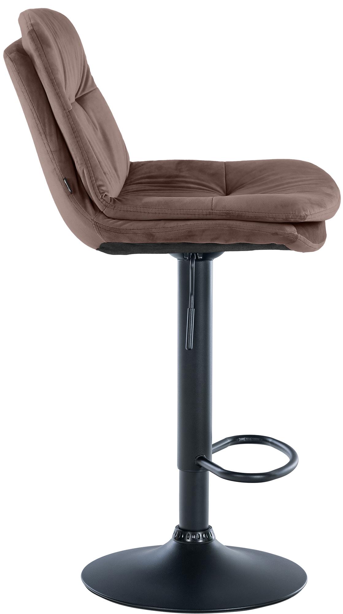 Barhocker Laurel Samt schwarz, braun