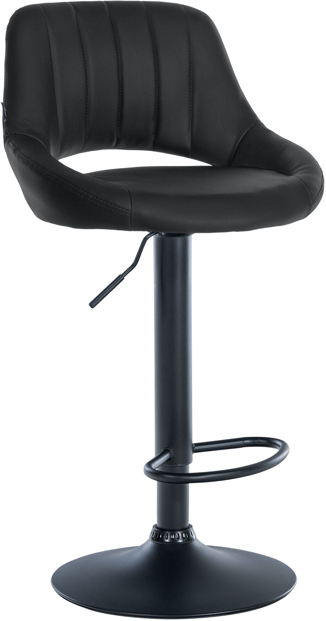Barhocker Milet Kunstleder schwarz, schwarz