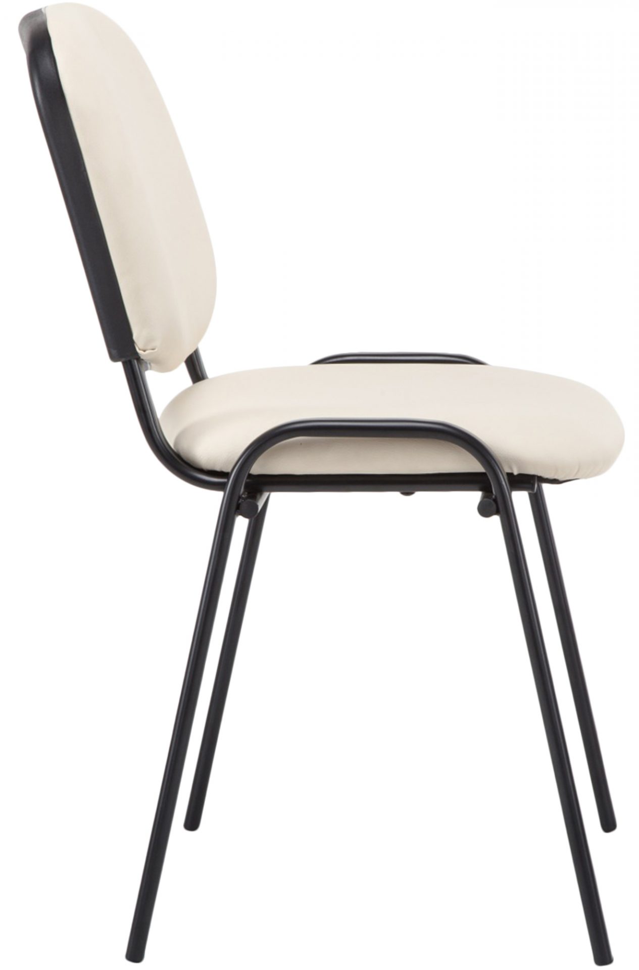Besucherstuhl Ken Kunstleder, creme