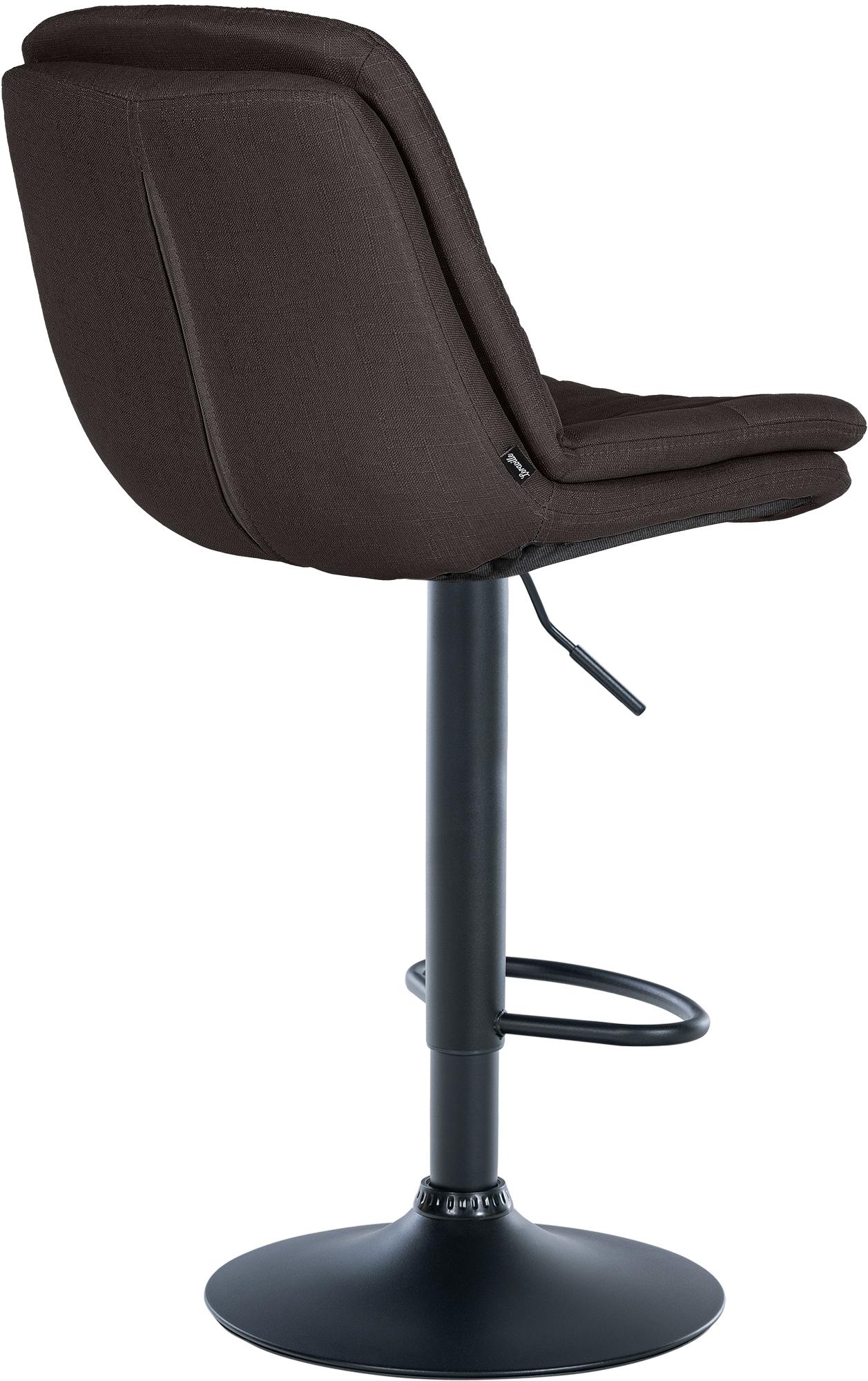 Barhocker Laurel Stoff schwarz, dunkelgrau
