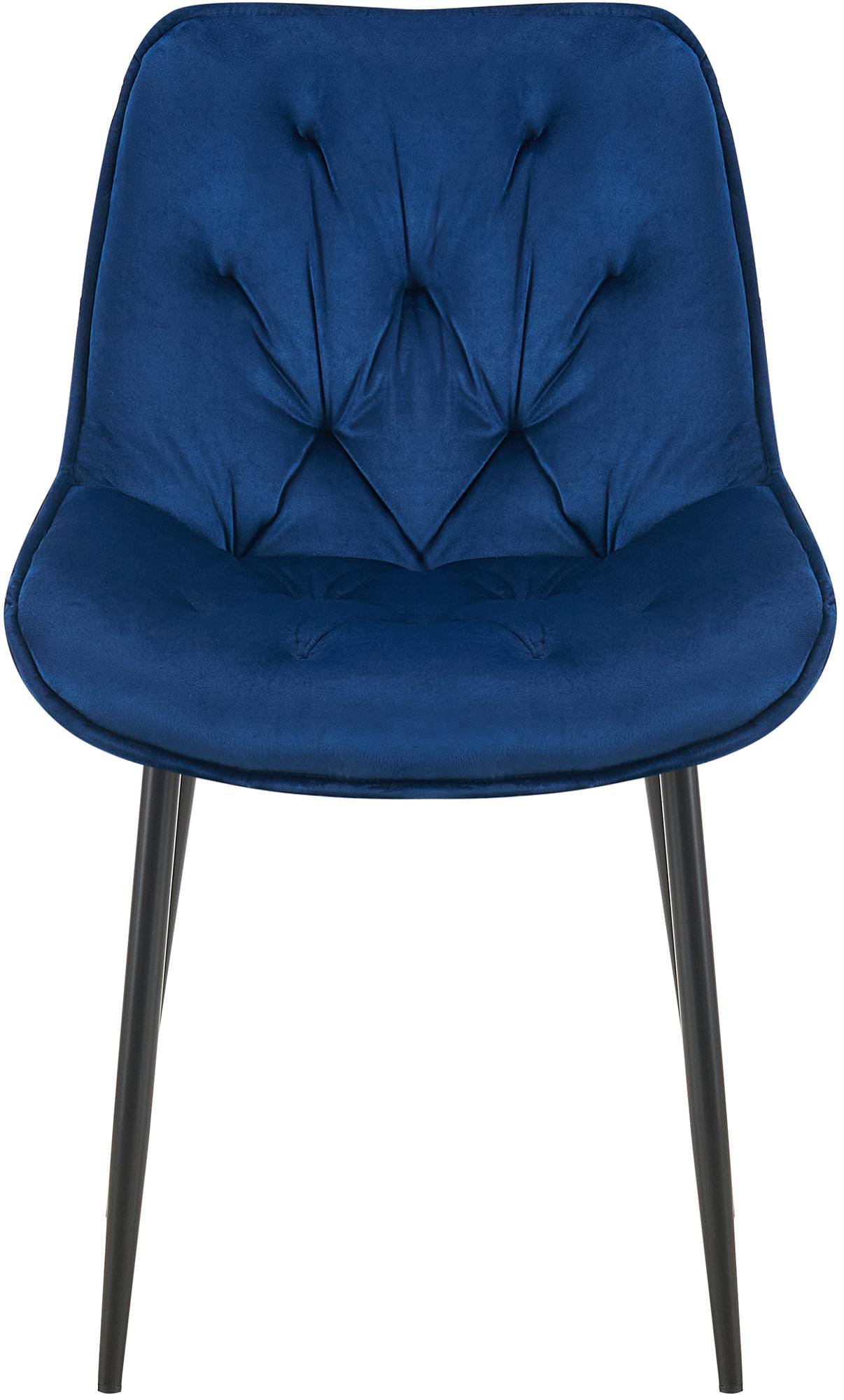 Esszimmerstuhl Wallace Samt, blau