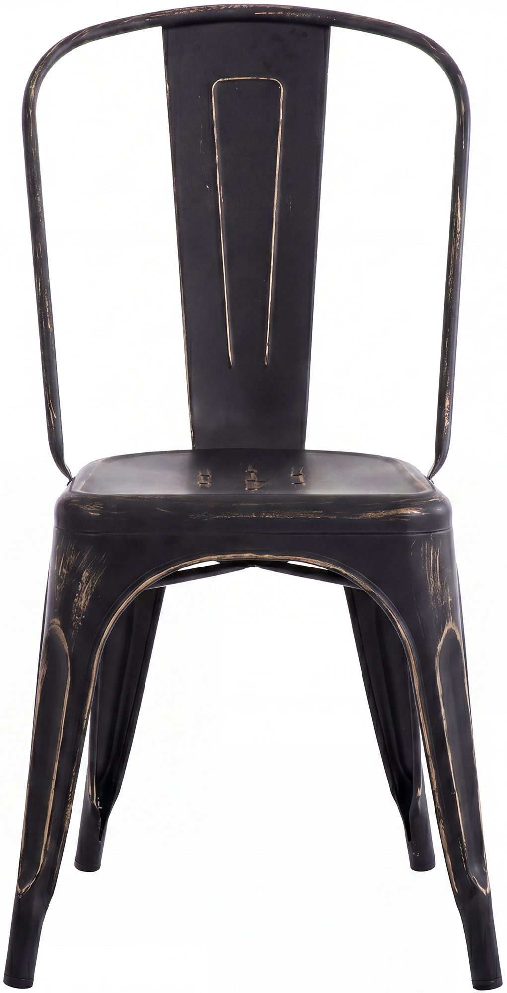 4er Set Stuhl Benedikt antik, schwarz-gold