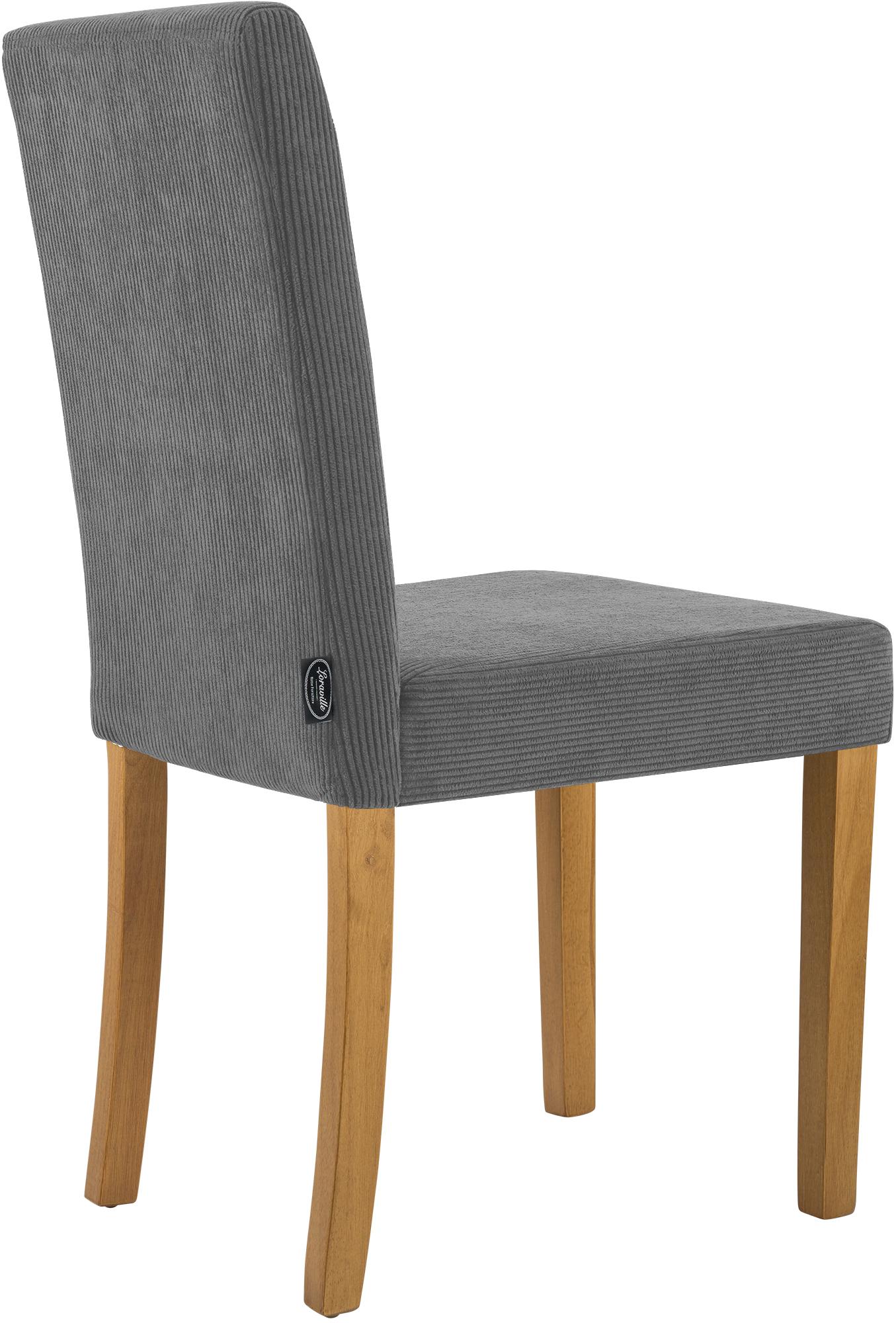 2er Set Esszimmerstuhl Ina Cord antik hell, grau