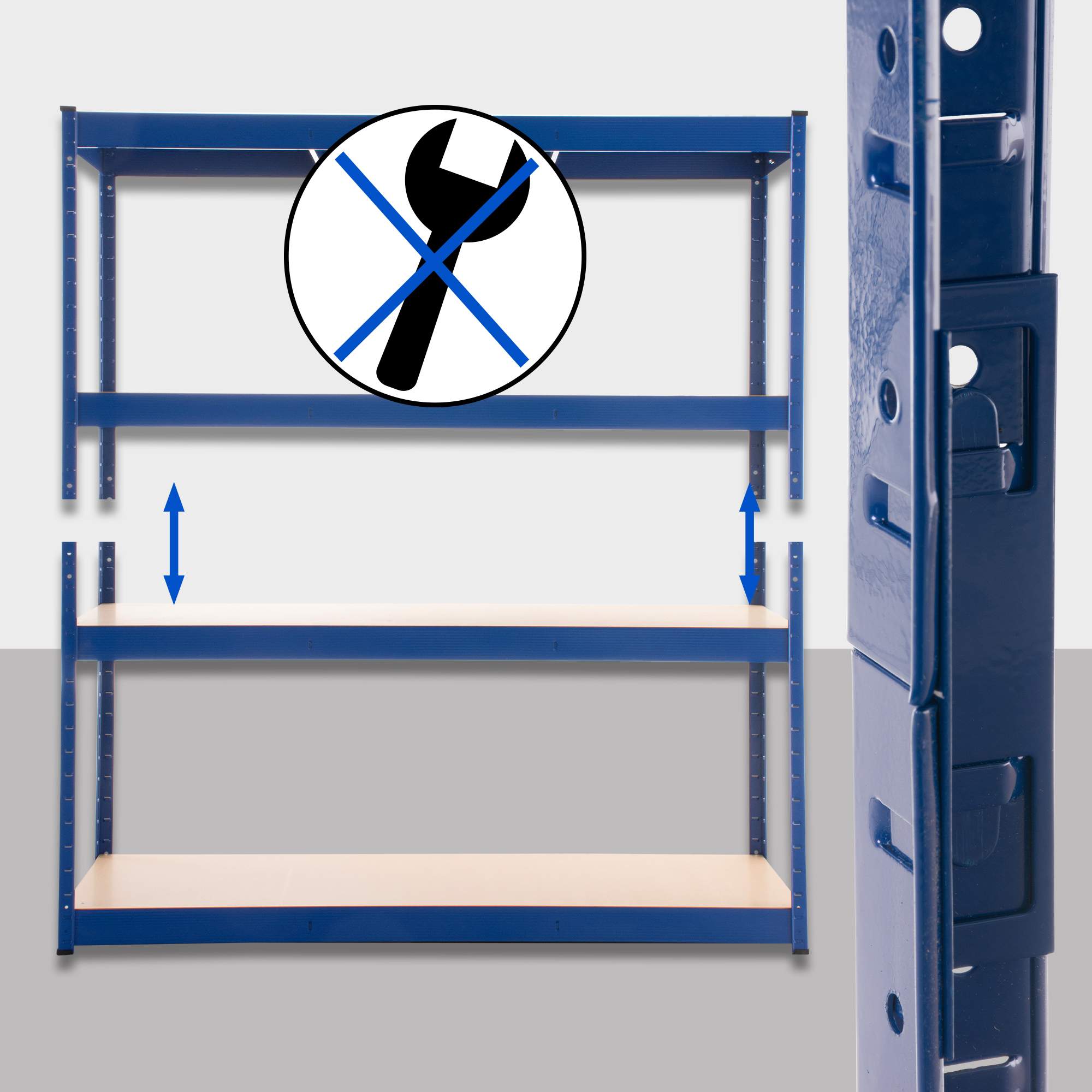 Lagerregal 160x60x180 cm, blau