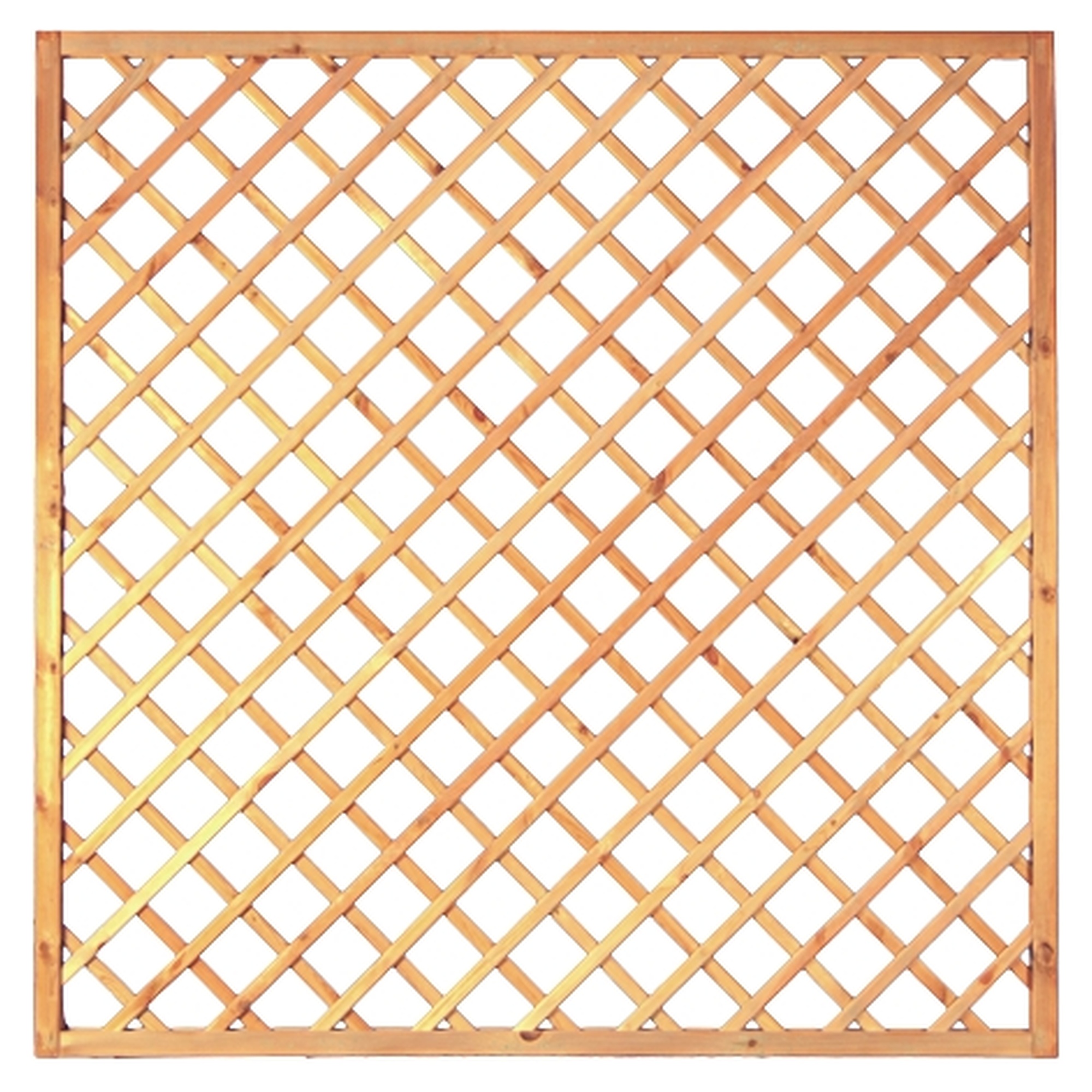 Diagonal-Rankzaun 180 x 180 cm, MW 10 x 10 cm, Rahmen 45/45 mm, kdi grün, Leisten 12 x 30 mm, genagelt