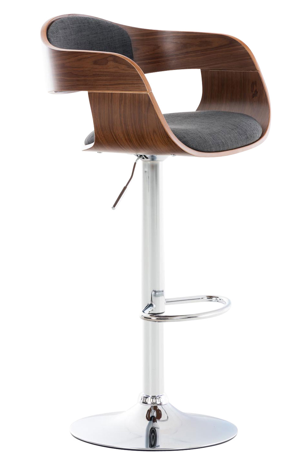 Barhocker Kingston C Stoff, walnuss/dunkelgrau