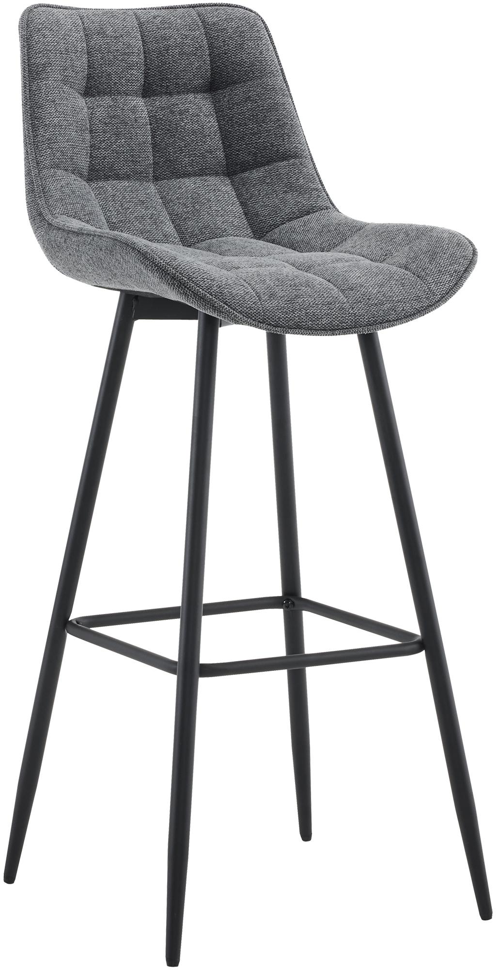 Barhocker Dartford Stoff, dunkelgrau