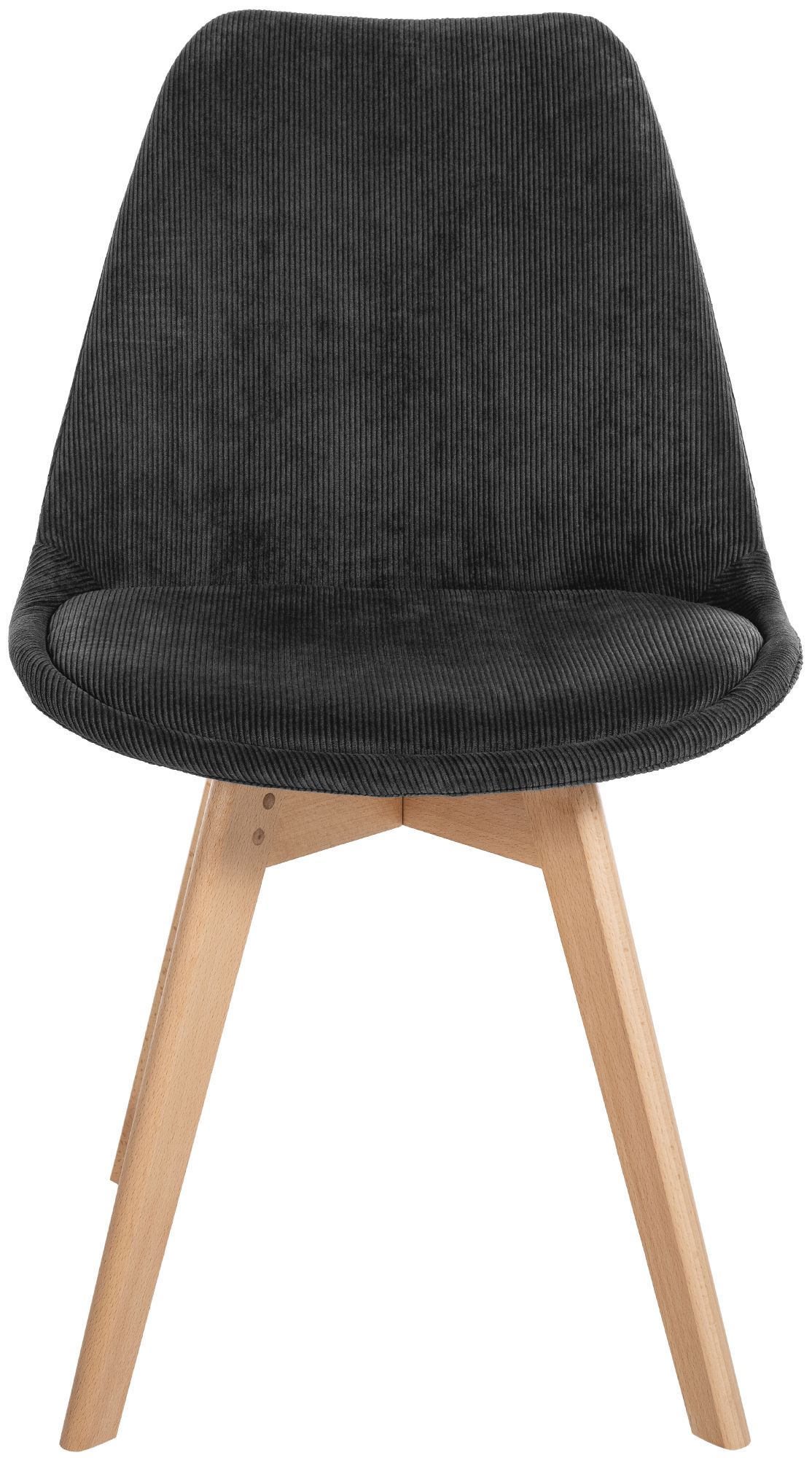 4er Set Stuhl Linares Cord, anthrazit