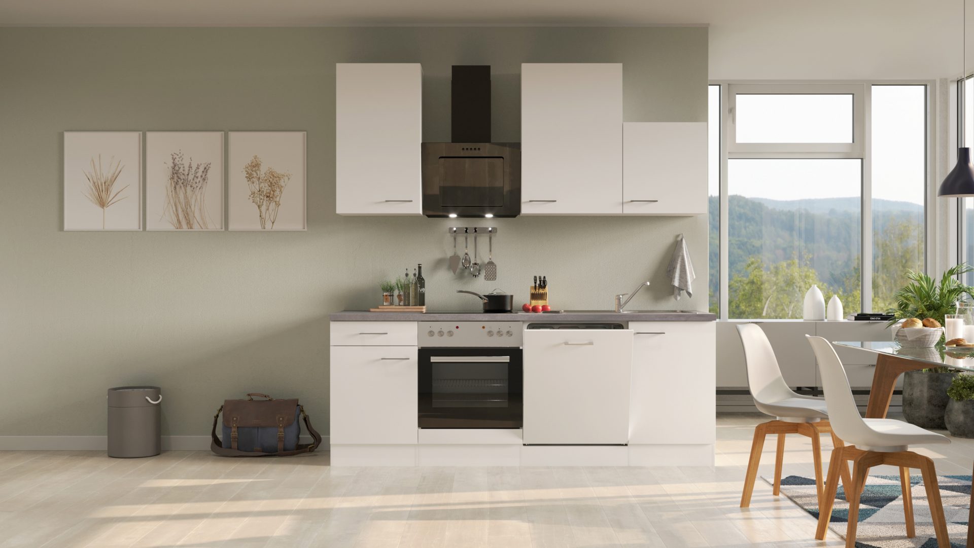 Küchenzeile VITA 220 cm mit E-Geräte