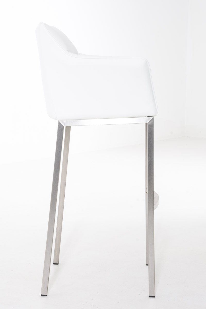 Barhocker Damaso E mit 4-Fuß Gestell, weiß