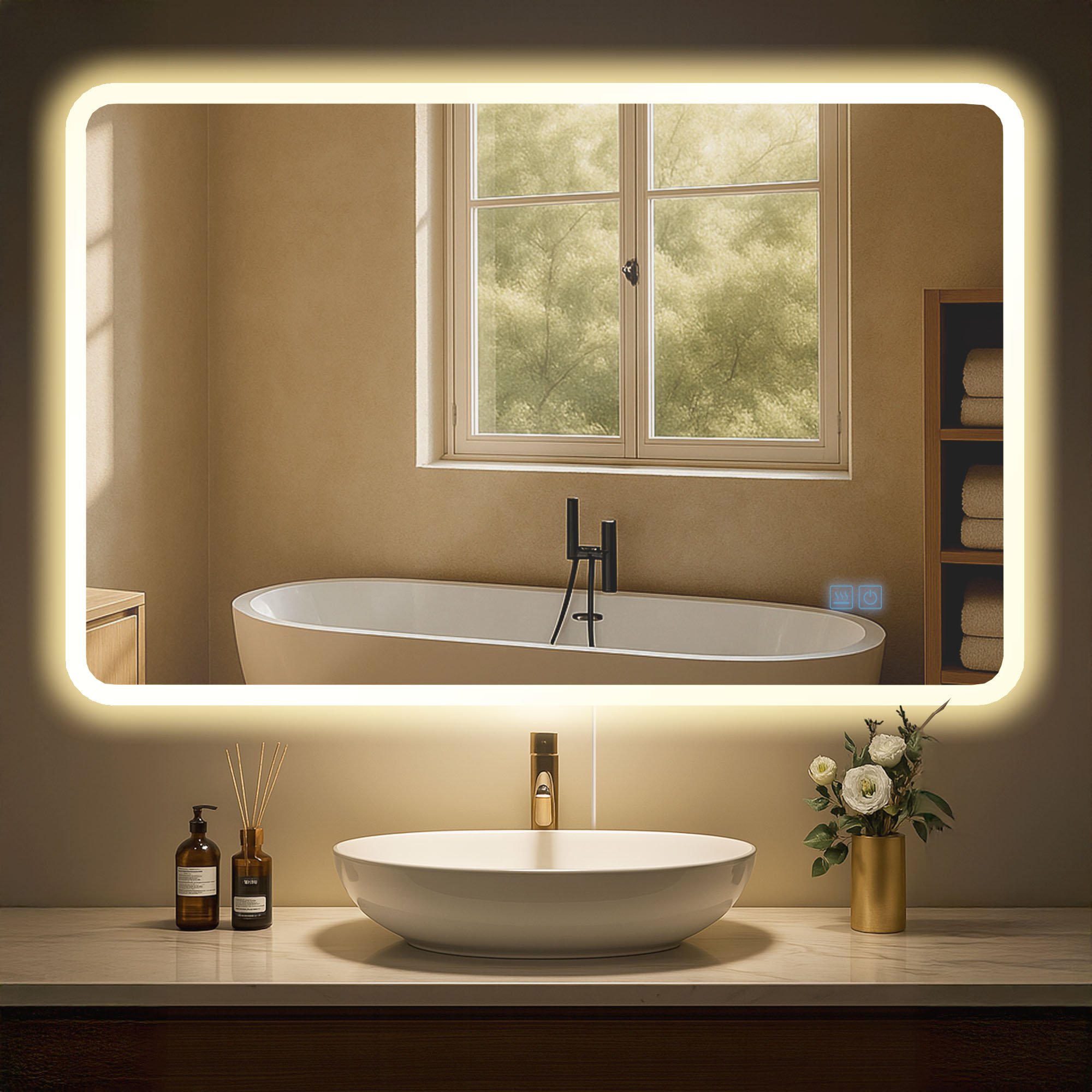 Badspiegel Jericho 70x100 ohne Bluetooth, klarglas
