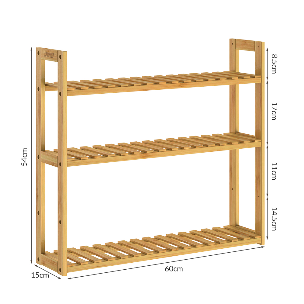 Wandregal Bambus 54x60x15cm
