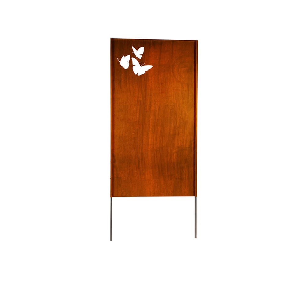 Sichtschutz aus Qualitätsstahl BUTTERFLY - Rostoptik - Made in Germany