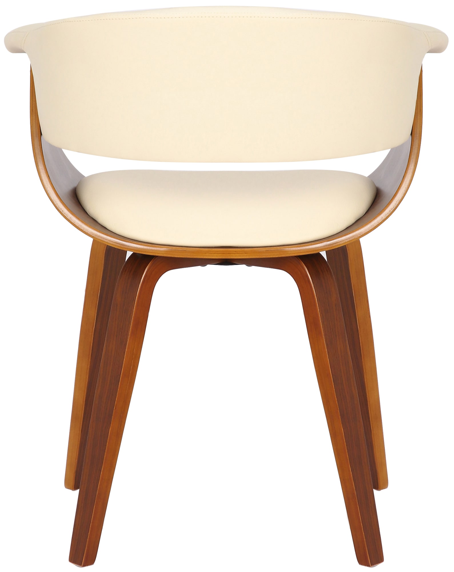 Stuhl Bruce Kunstleder walnuss, creme