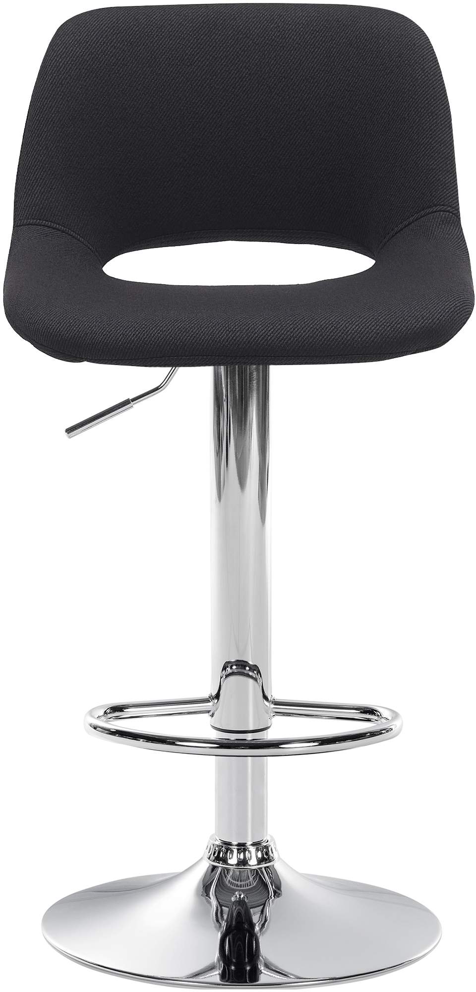 Barhocker Camden Stoff chrom, schwarz