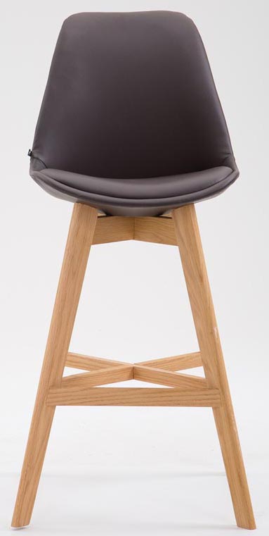 2er Set Barhocker Cannes Kunstleder natura, braun