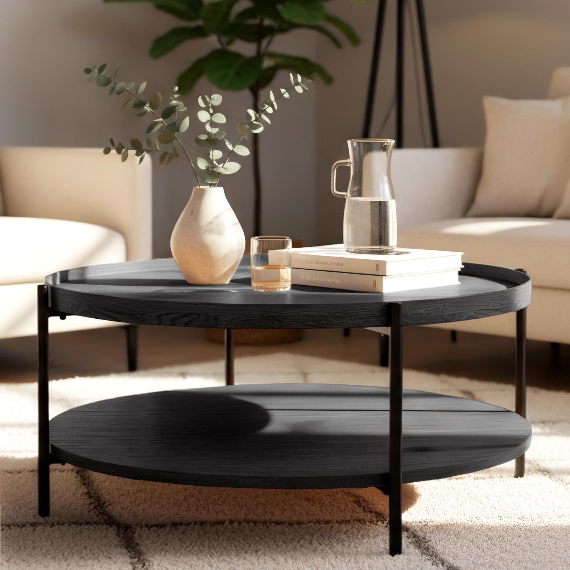 Couchtisch Corbitan 80 cm, grau
