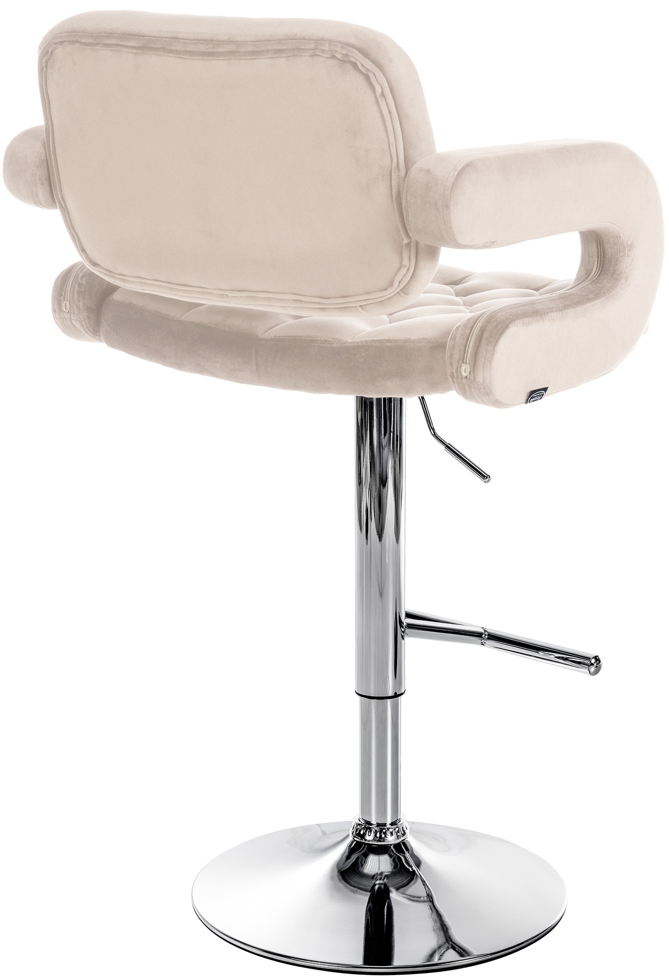 Barhocker Dublin Samt chrom, creme