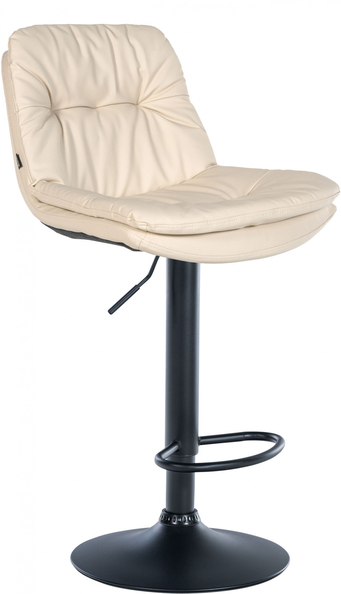 Barhocker Laurel Kunstleder schwarz, creme