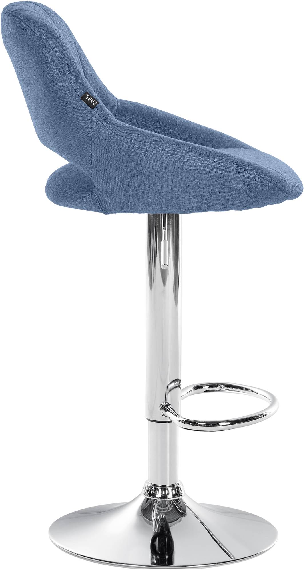 Barhocker Milet Stoff chrom, blau