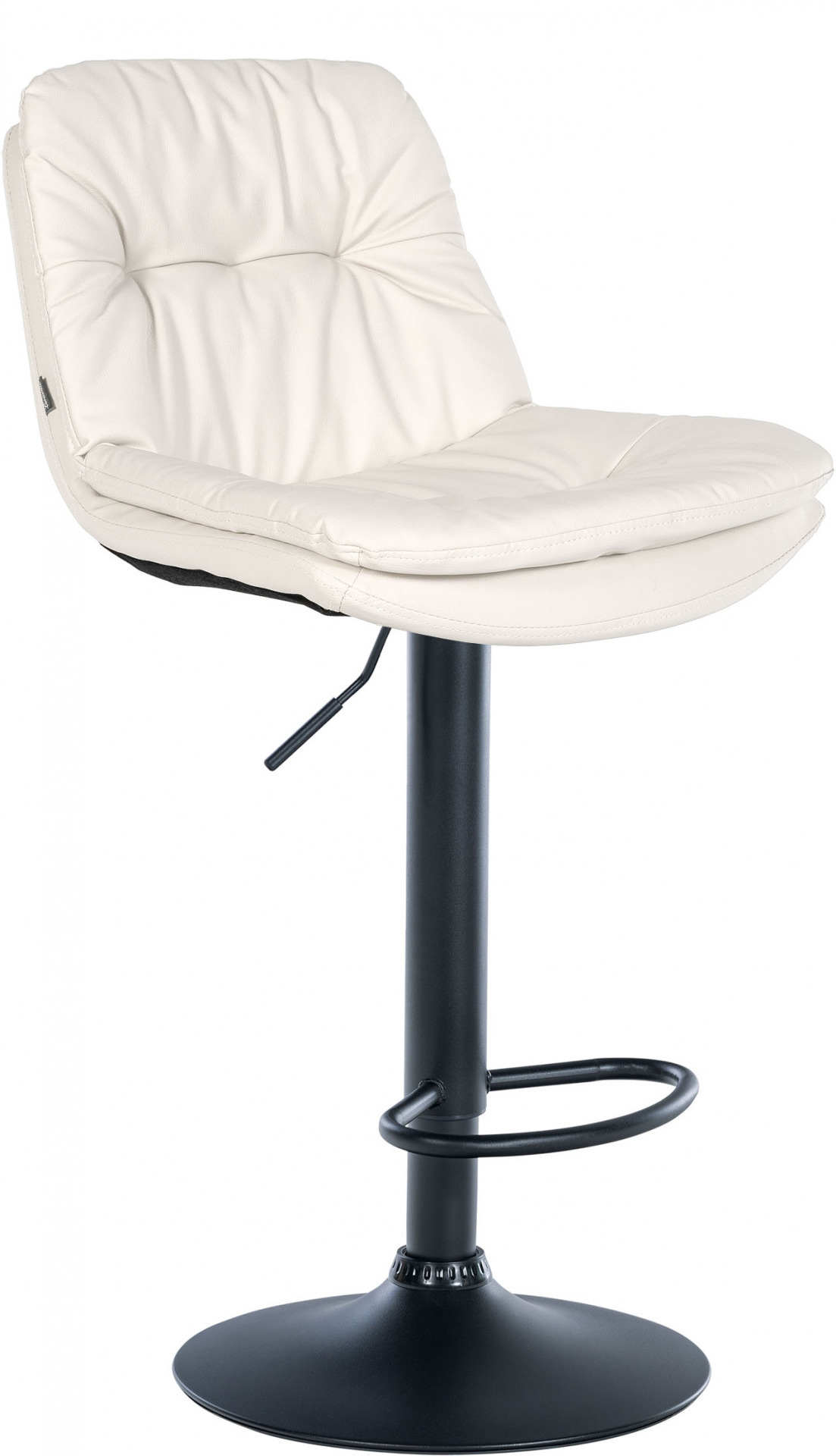 Barhocker Laurel Kunstleder schwarz, weiß