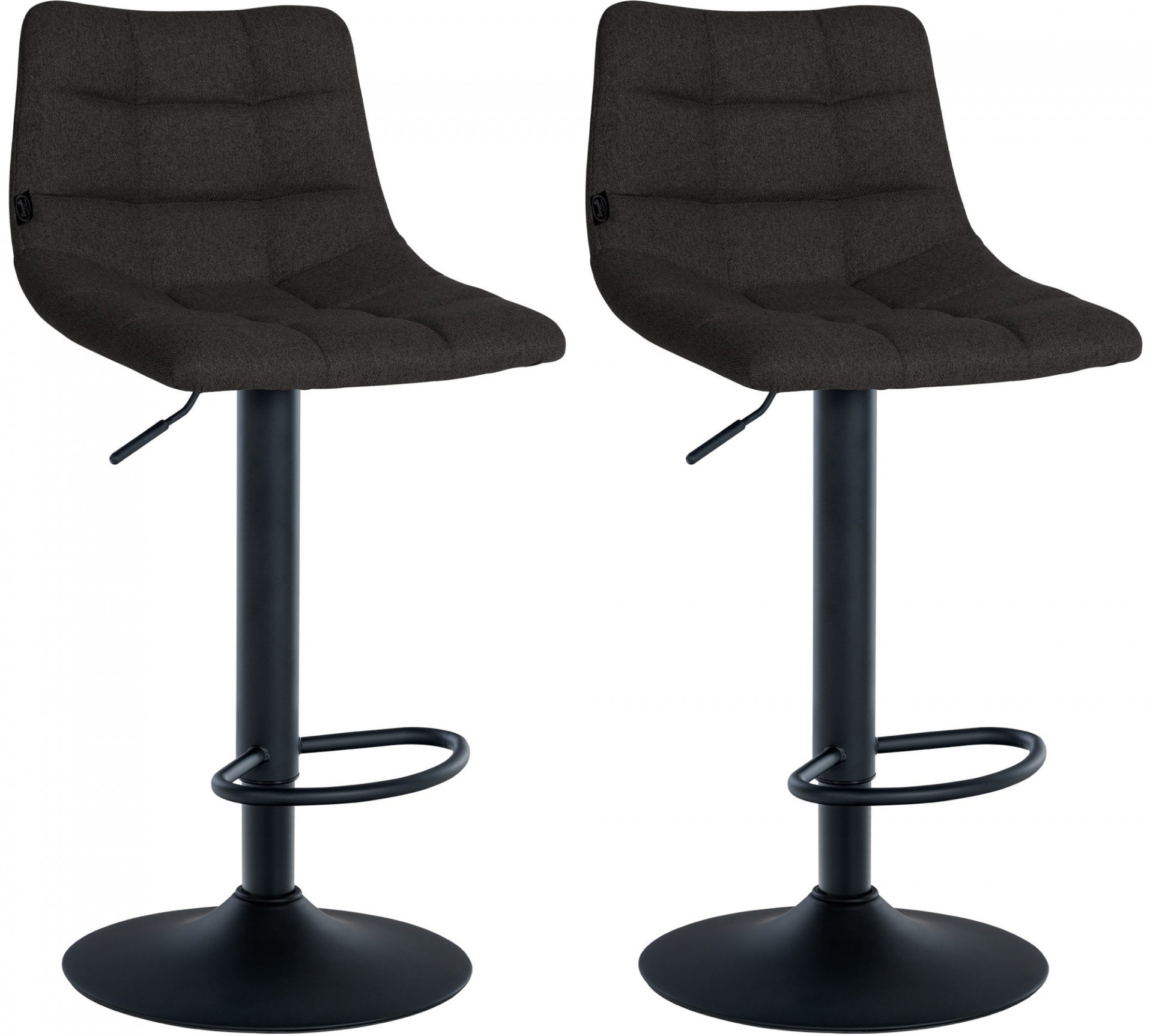 2er Set Barhocker Jerry Stoff schwarz, schwarz