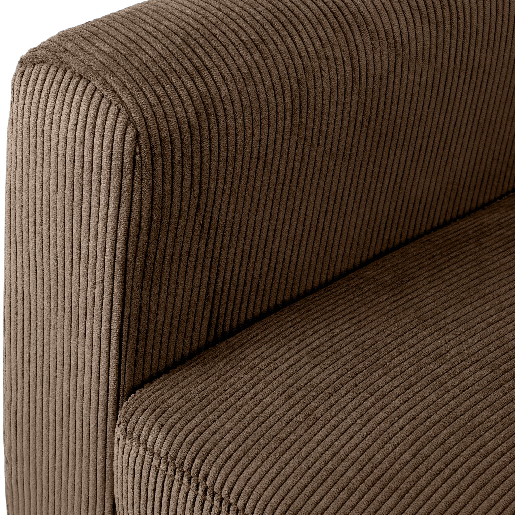 Sessel Kioni Cord, dunkelbraun