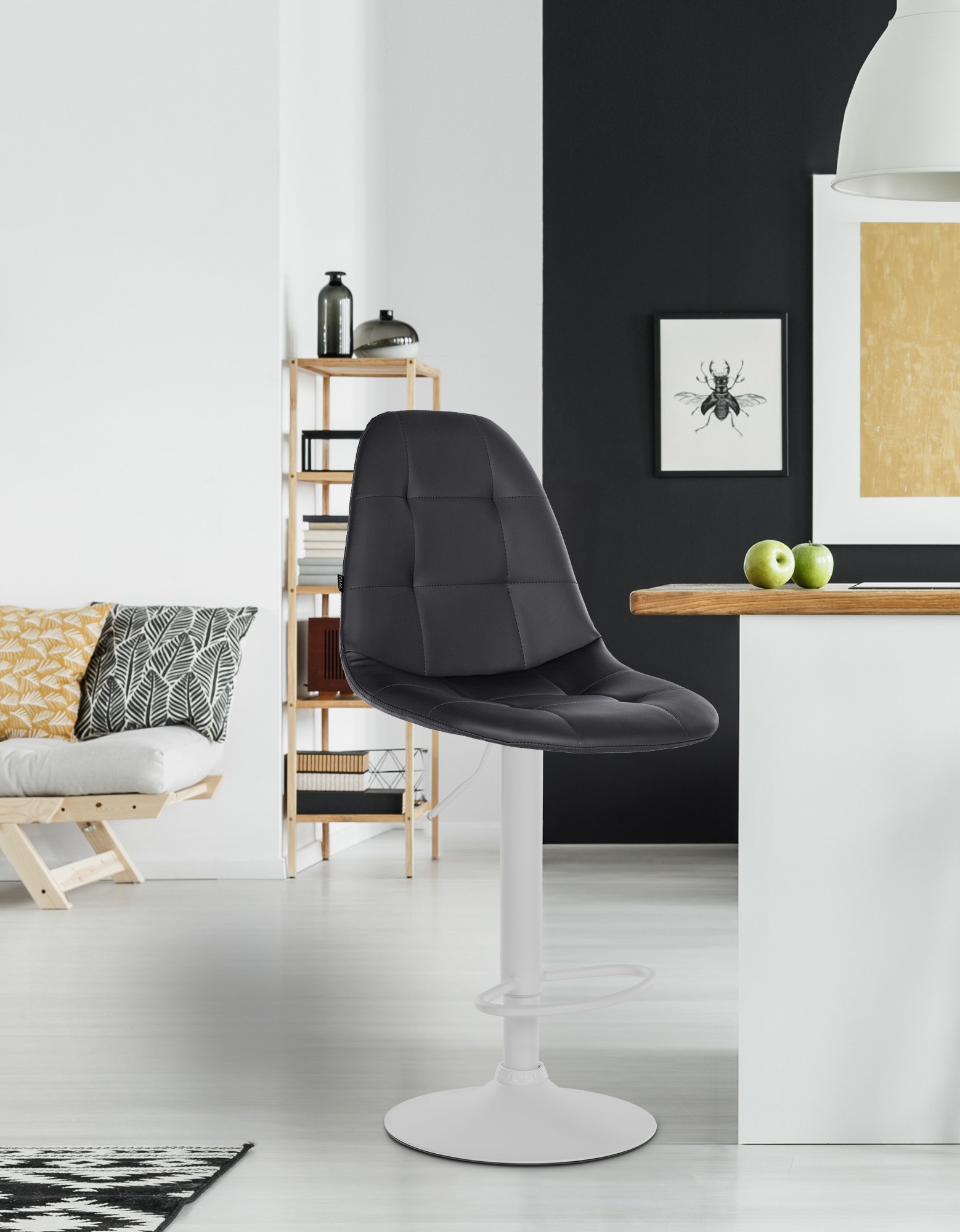 Barhocker Elmore Kunstleder W, schwarz
