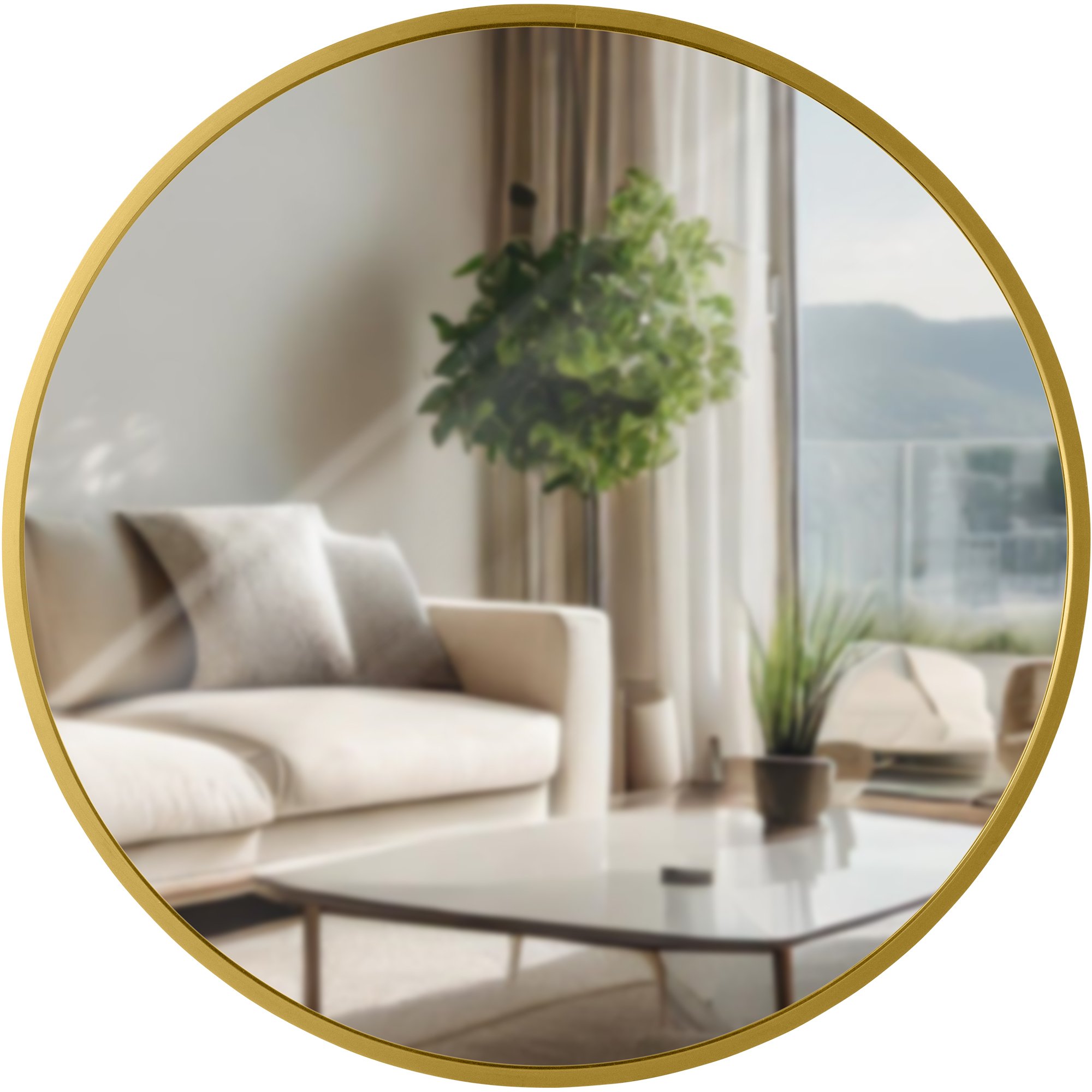 Wandspiegel Elsie M, gold glanz