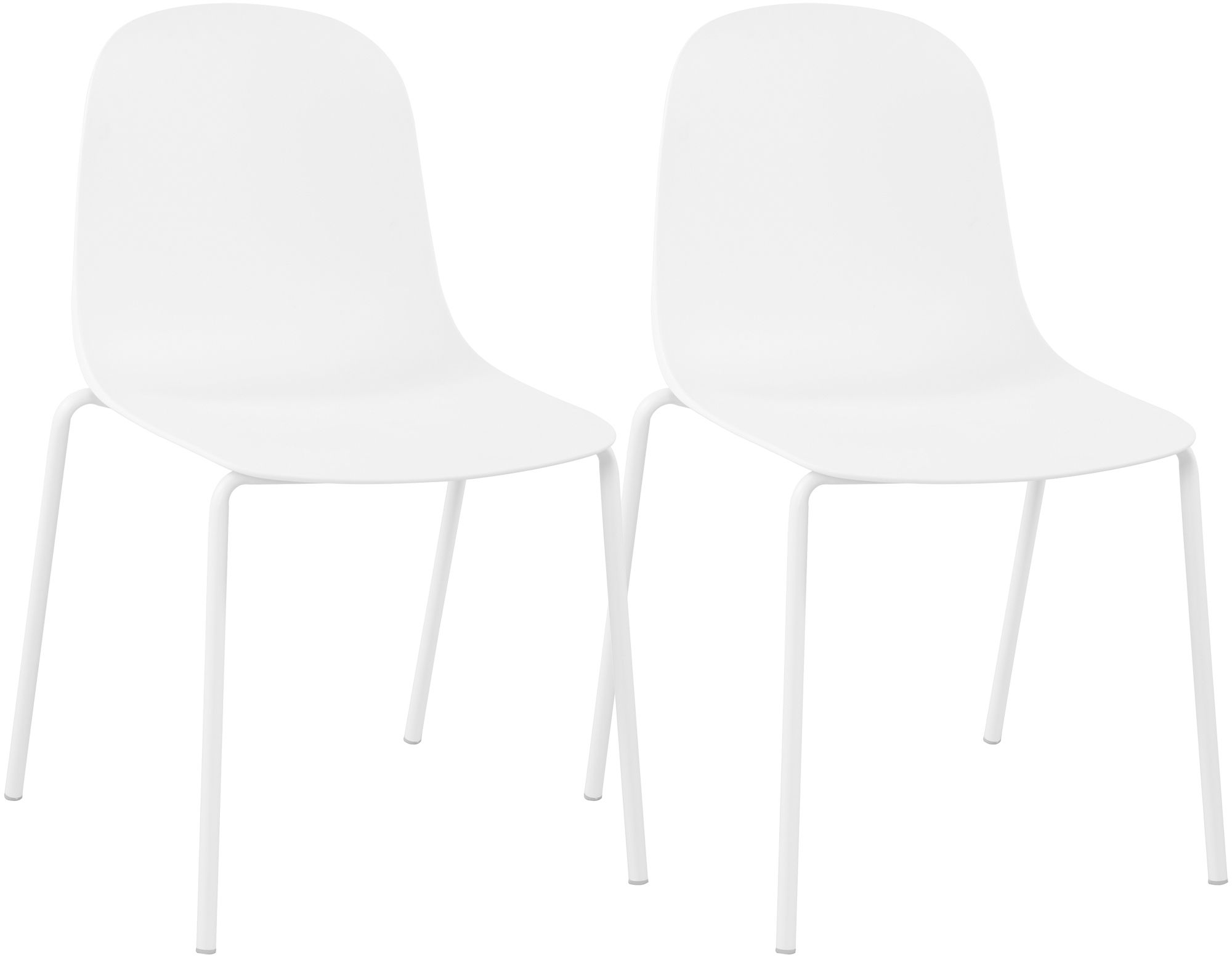 2er Set Stuhl Hardin, weiß