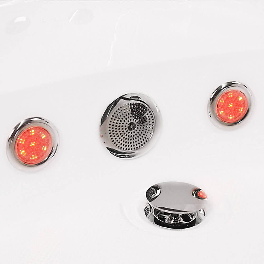 Whirlpool Badewanne mit Lichttherapie LAGUNA L MINI - 135 x 135 cm