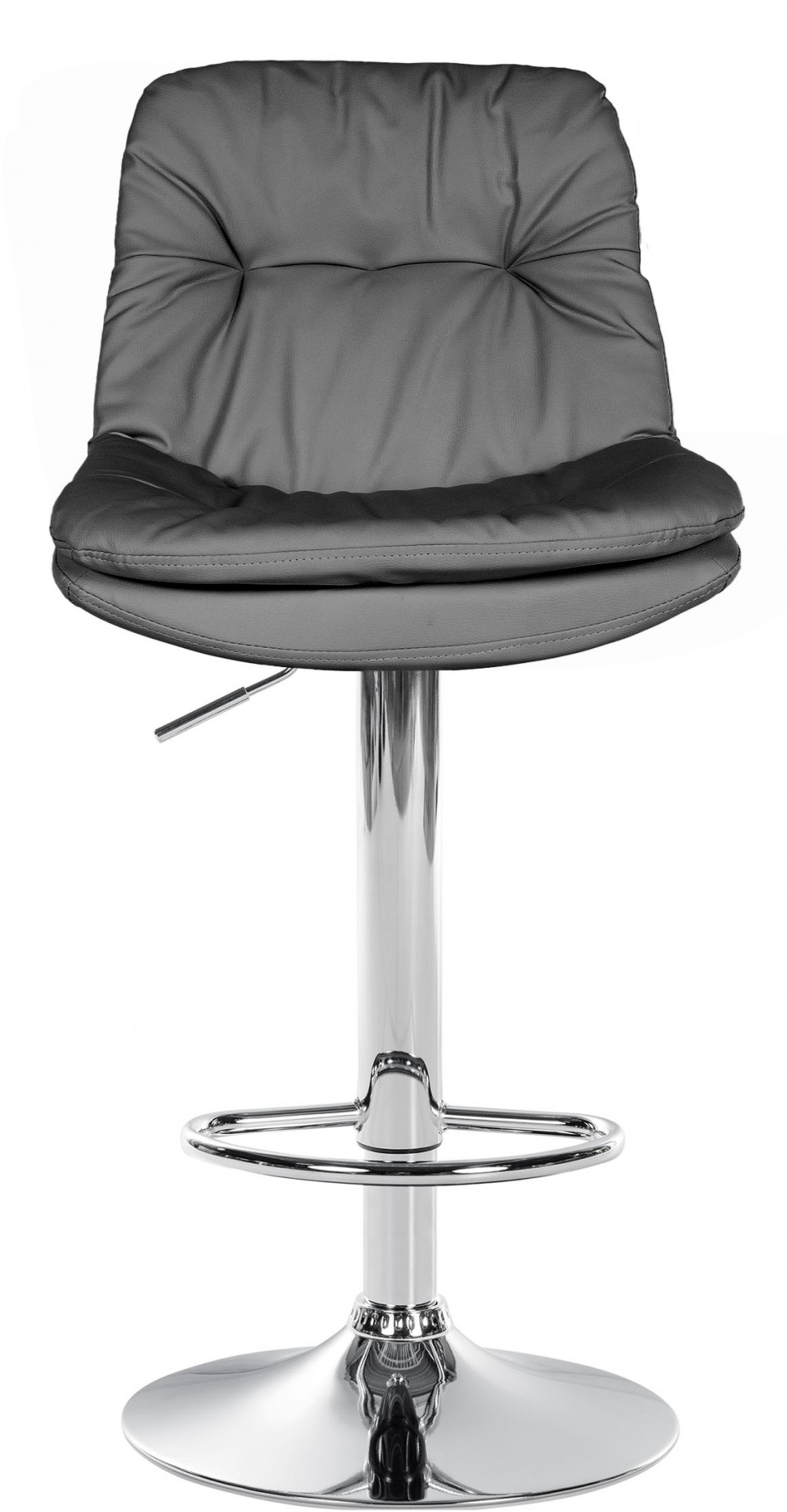 Barhocker Laurel Kunstleder chrom, grau