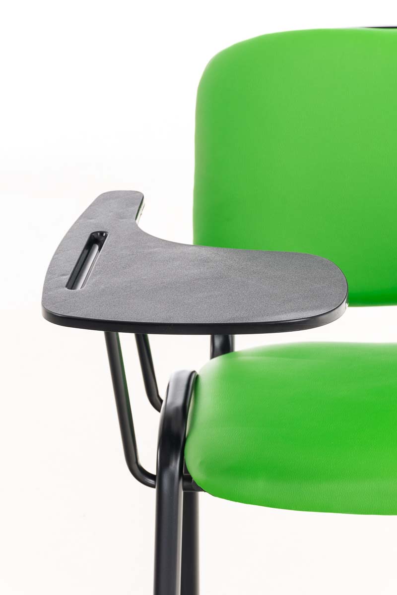 Stuhl Ken mit Klapptisch Kunstleder, grün