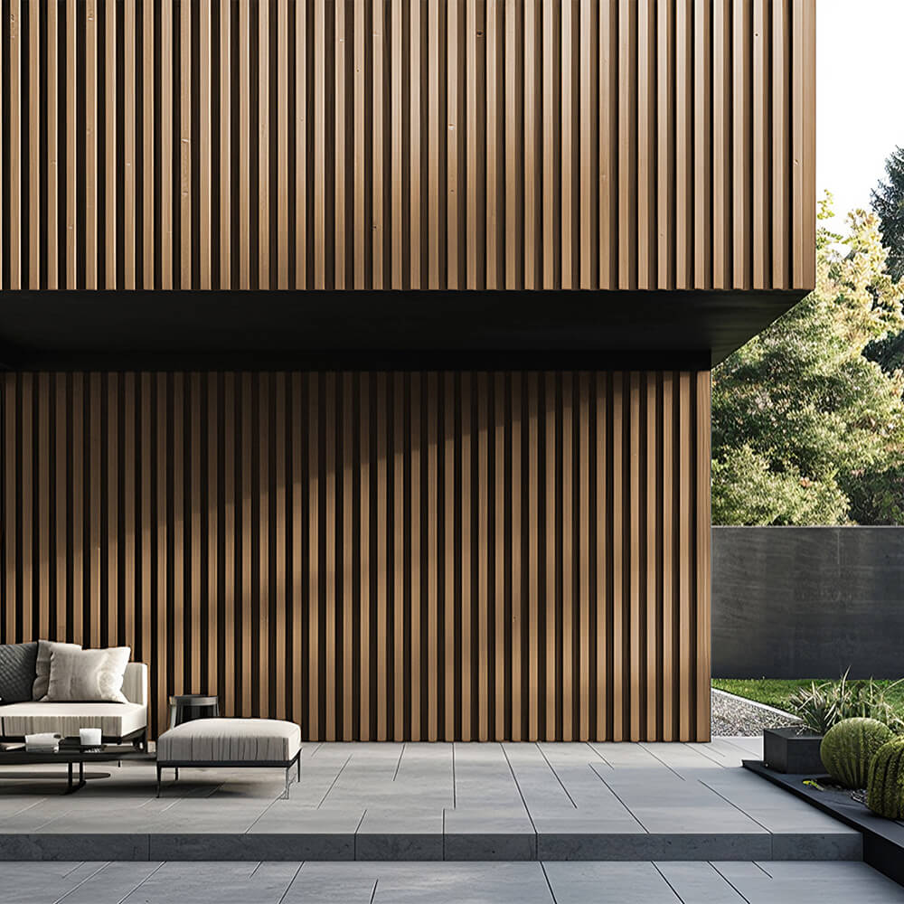 WPC Fassadenverkleidung DUVAR - 2m² Teak