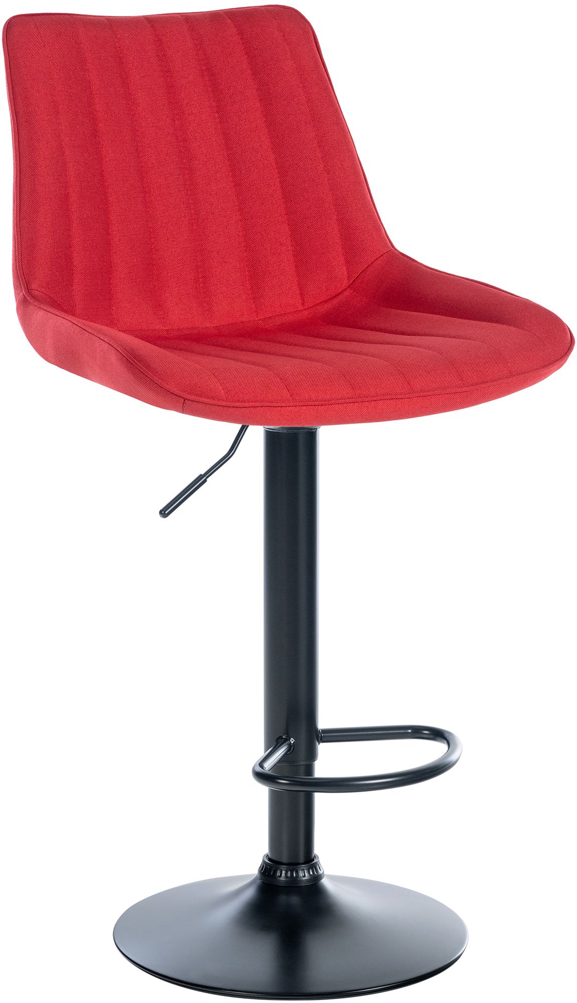 Barhocker Toni Stoff schwarz, rot