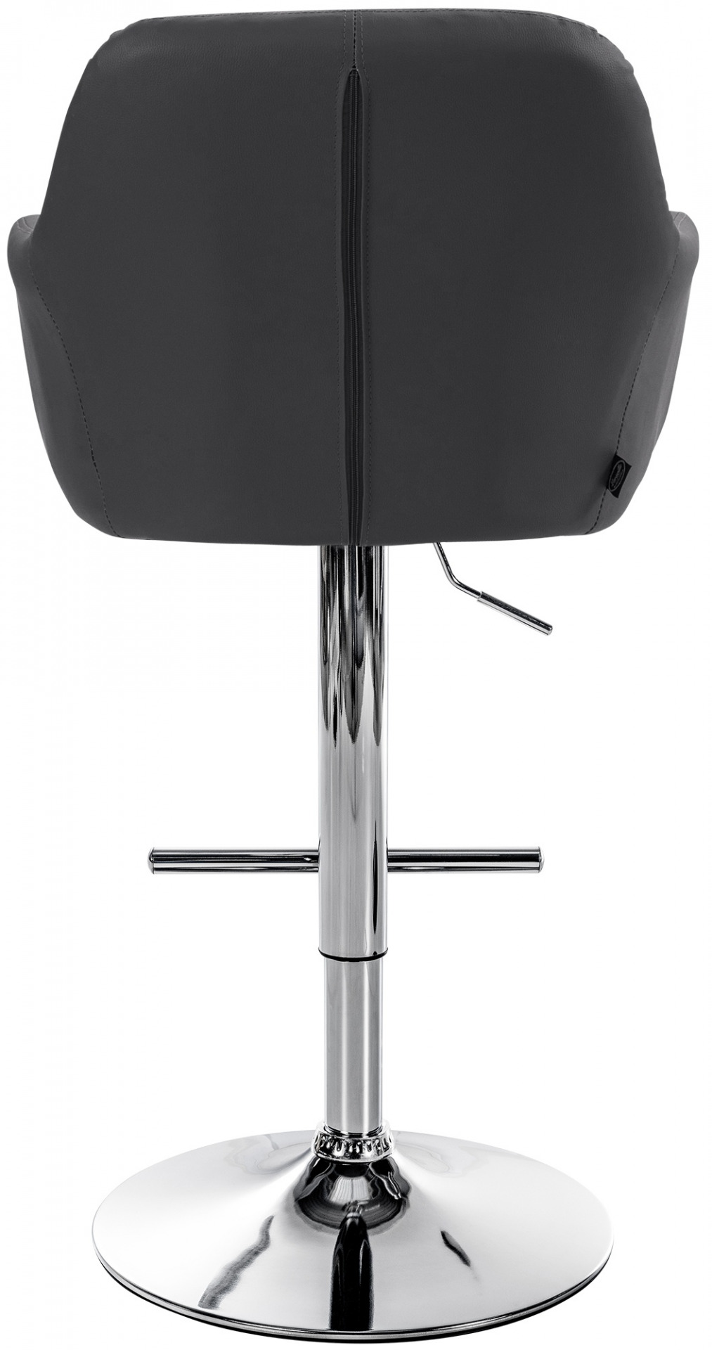 Barhocker Natoma Kunstleder chrom, schwarz