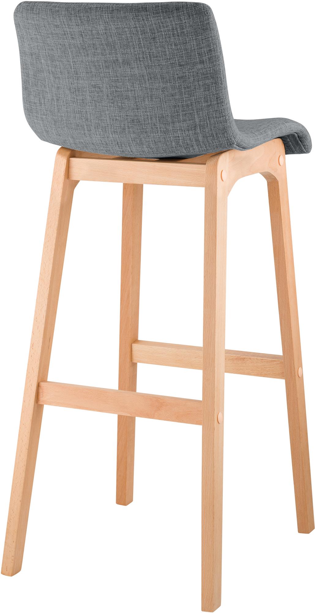 Barhocker Hoover Stoff Natura, hellgrau