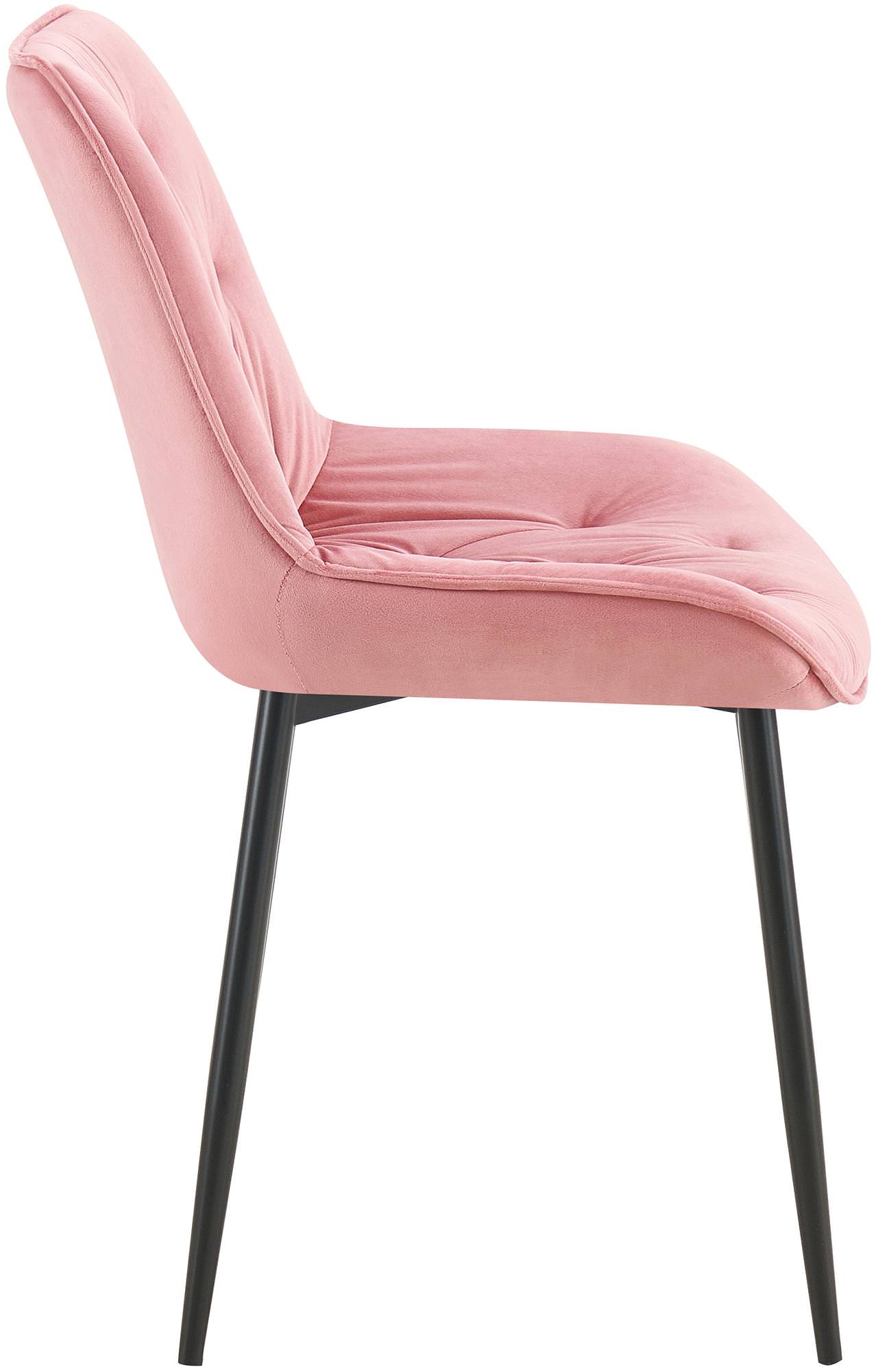 Esszimmerstuhl Wallace Samt, rosa