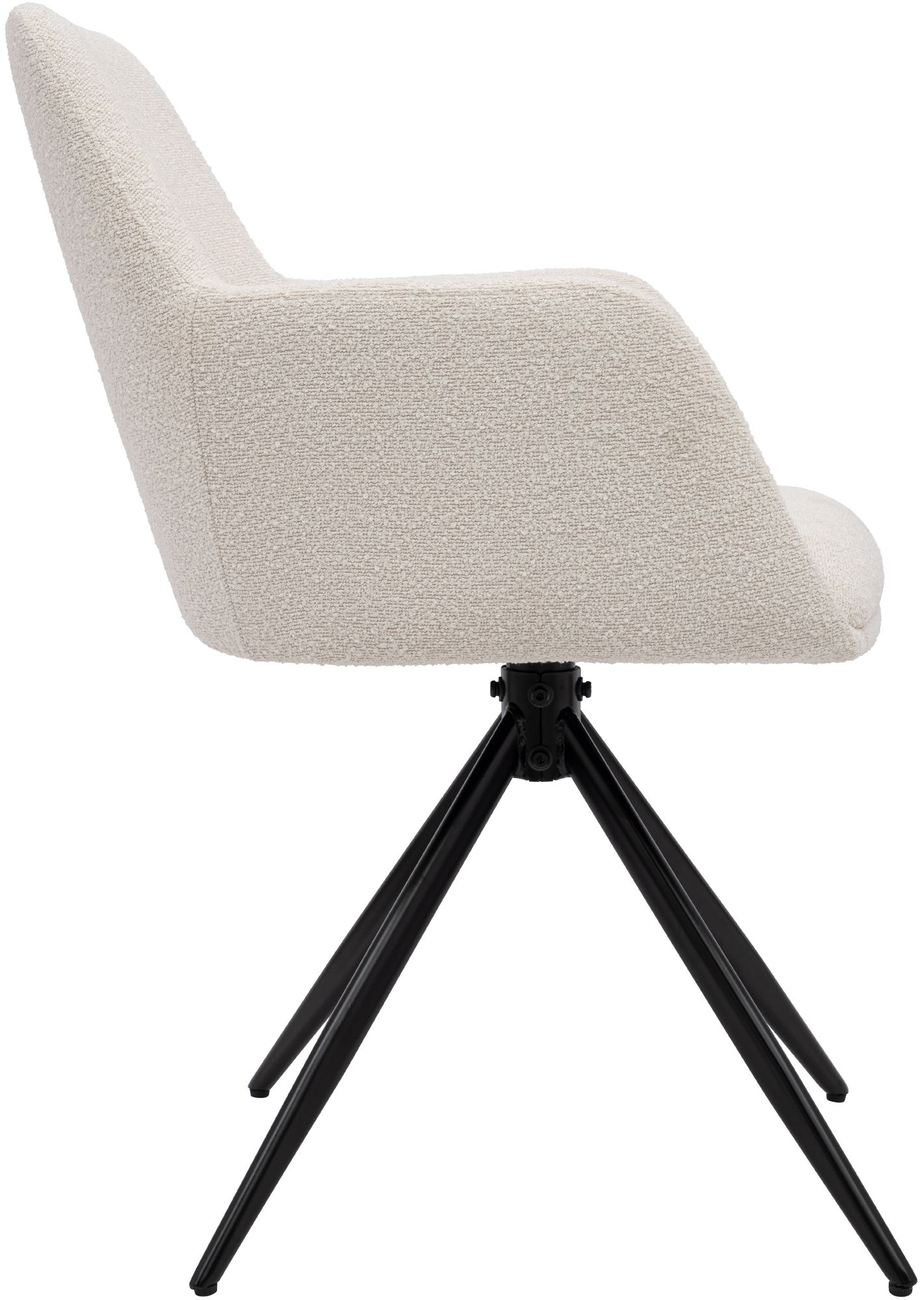 Esszimmerstuhl Olema Stoff Teddy, creme
