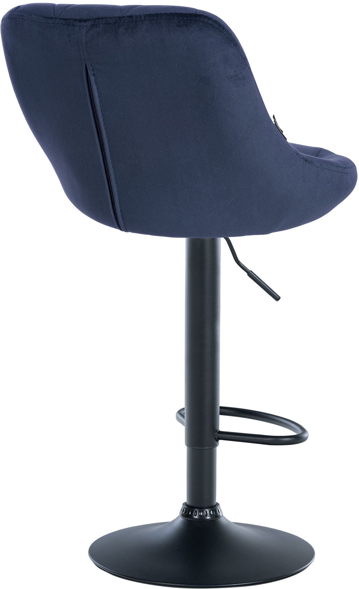 2er Set Barhocker Lazio Samt schwarz, blau