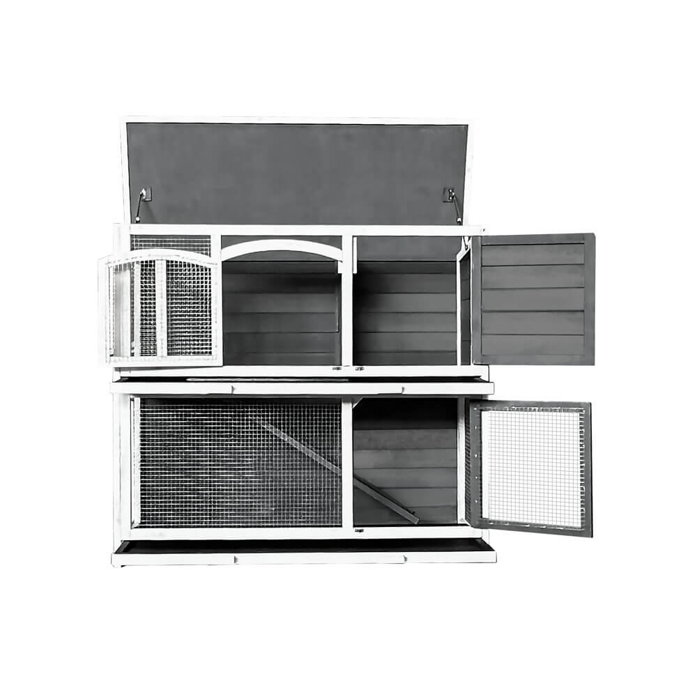 Kaninchenstall aus Holz MINO – 122 x 108 cm