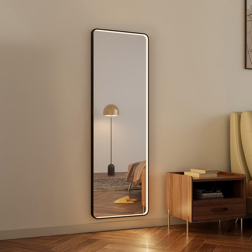 LED-Standspiegel Rechteckig - 53 x 160 cm