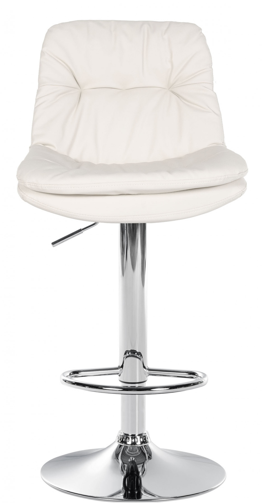 Barhocker Laurel Kunstleder chrom, weiß